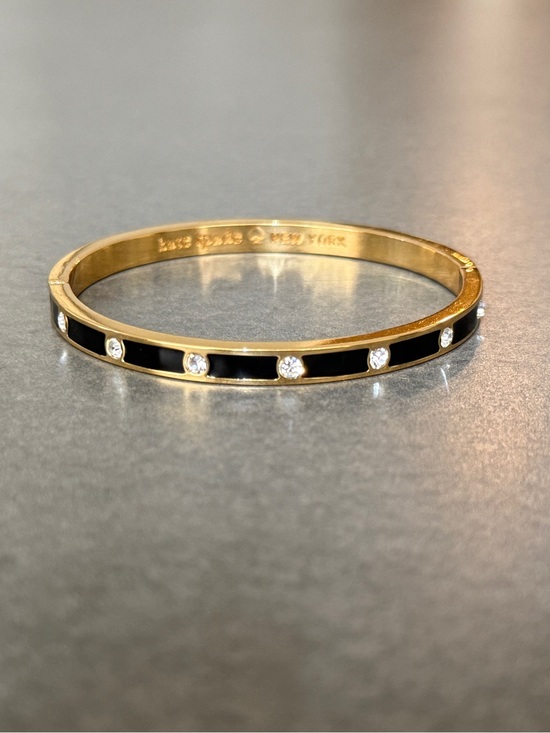 kate spade Jewelry - Kate Spade Black Gold Bangle